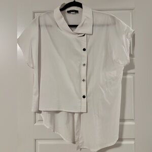 Elegant White Button-Up Women's Top